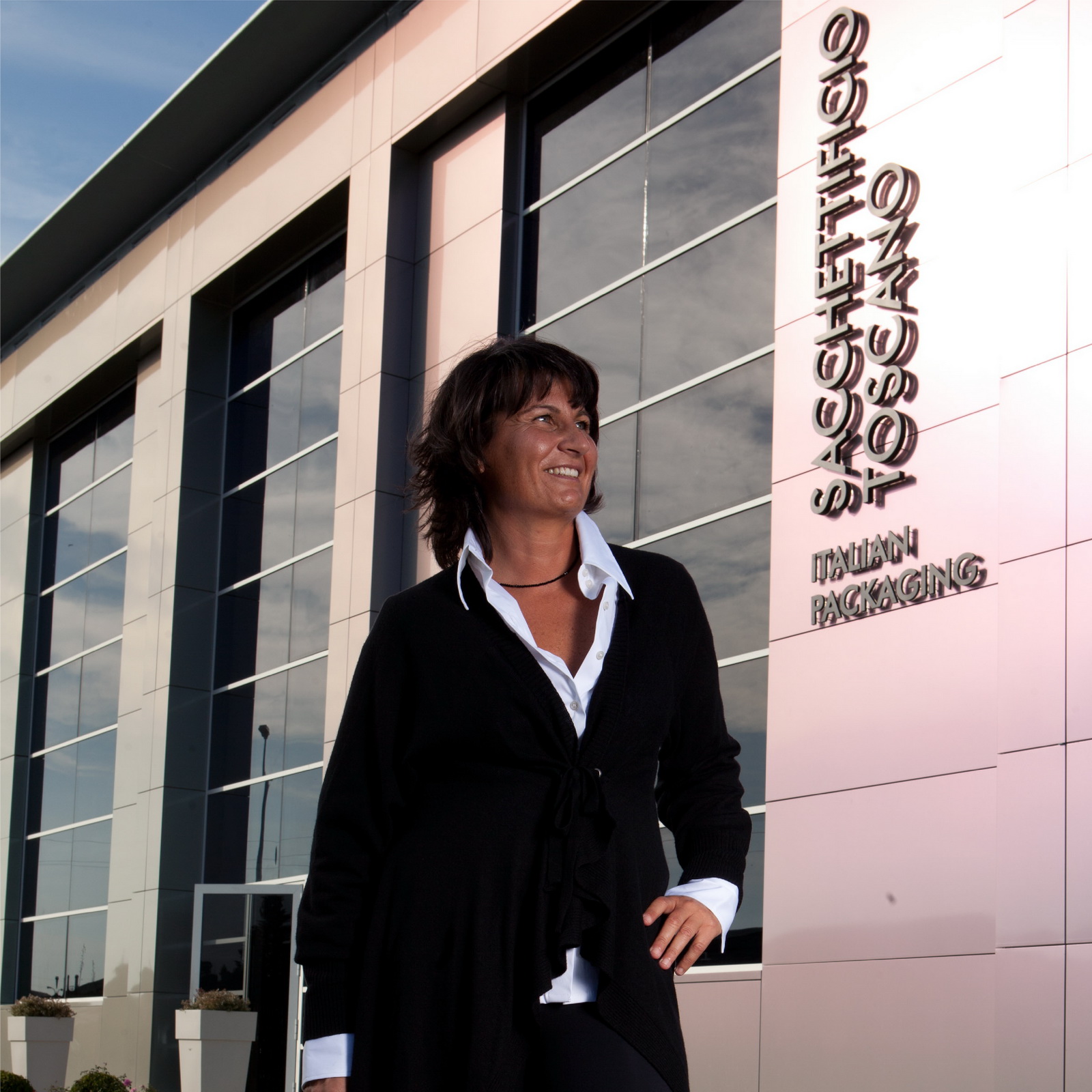 catia tempesti ceo sacchettificio toscano outside headquarters