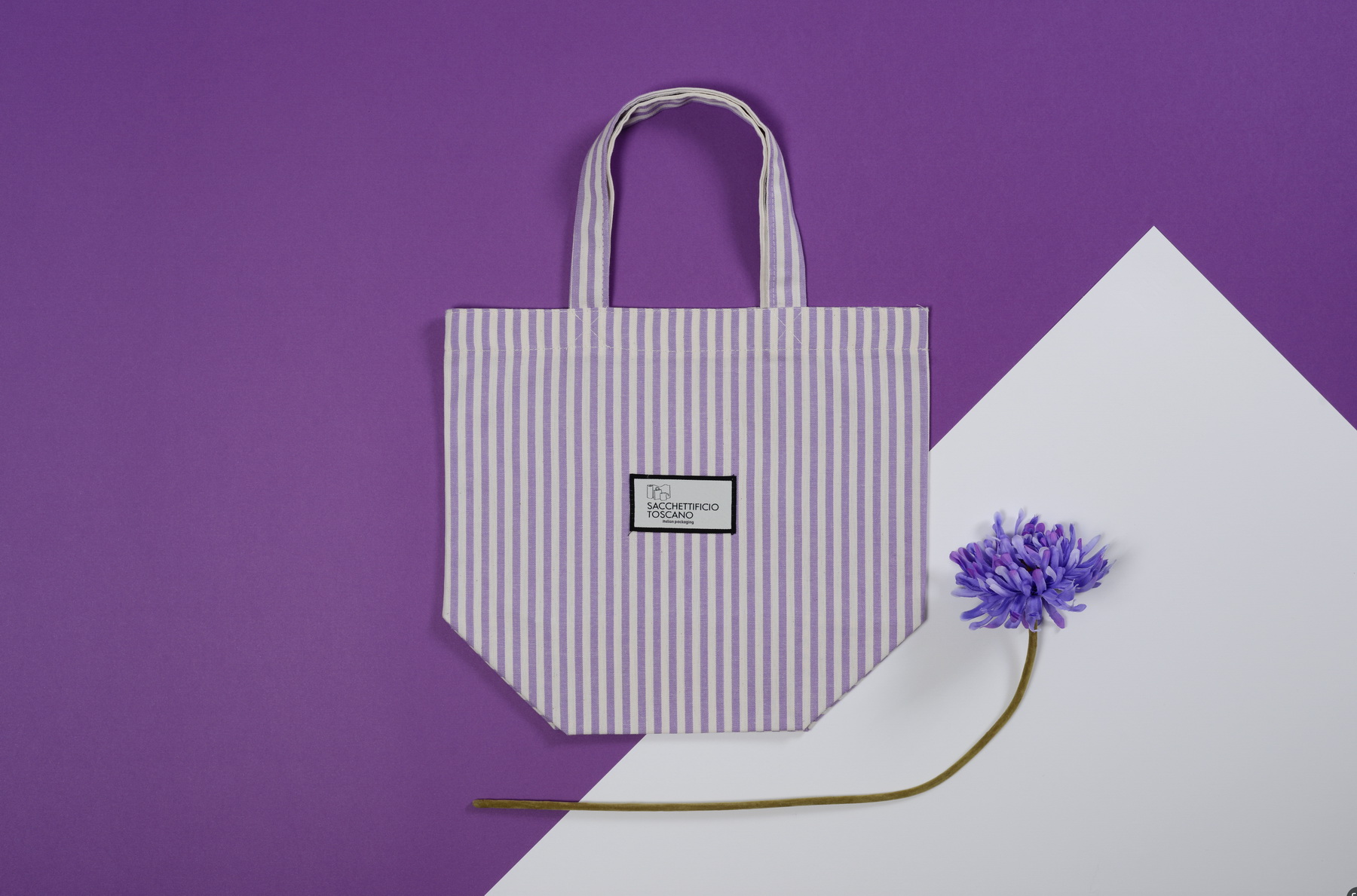 Lavender_Striped_Tote_Bag_With_Flower
